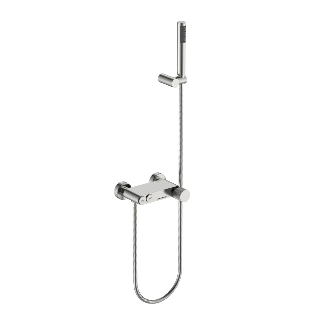 Смеситель для ванны Boheme Stick Linea с душевым комплектом никель 123-NB.3