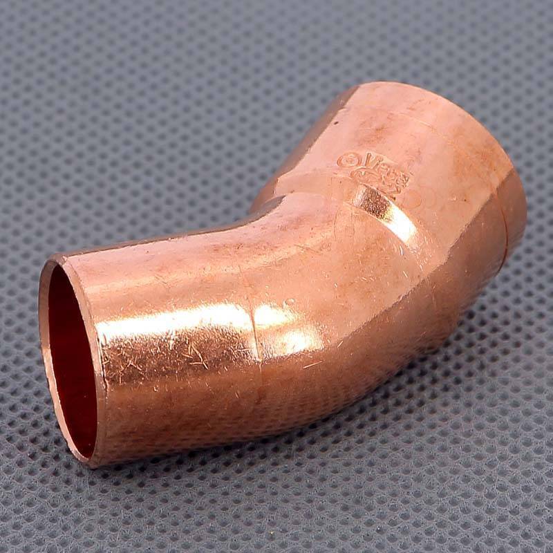 Угол медный 45 градусов однораструбный под пайку Viega 22 мм 100605