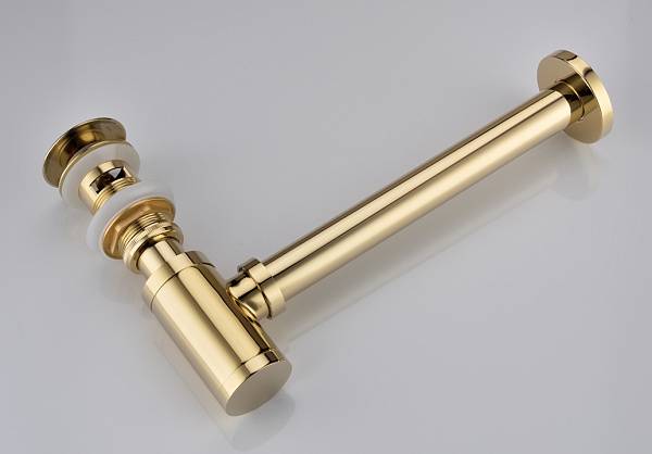 Сифон для раковины Boheme золото глянцевое 608-2