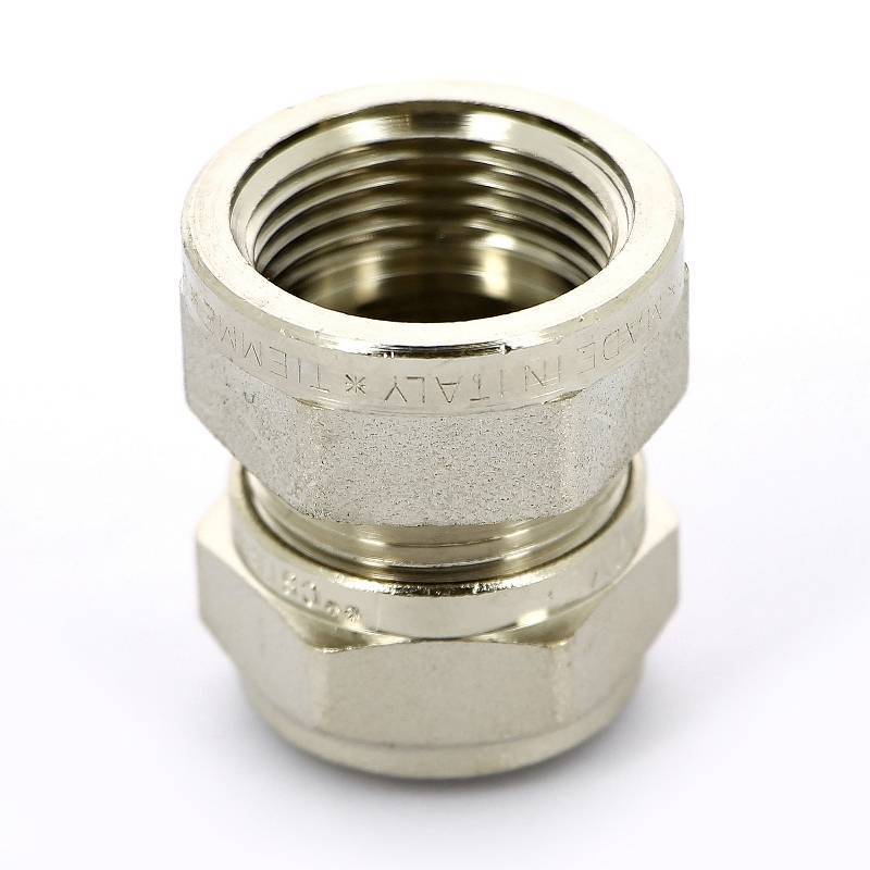 Муфта обжимная никелированная Tiemme 20x1/2 ВР 1600016