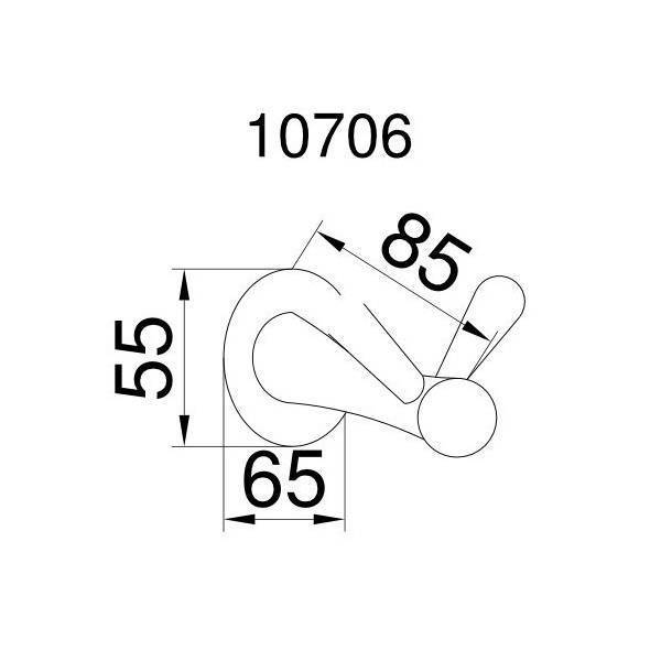 Крючок для ванной двойной Boheme Puro хром 10706