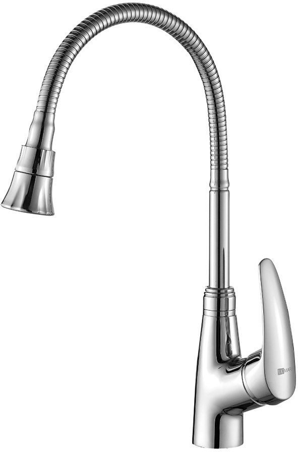 Смеситель для кухни Lemark Linara с гибким изливом хром LM0413C