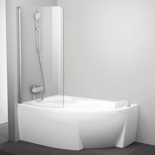 Шторка для ванны RAVAK Rosa CVSK1 140/150 L блестящий Transparent 7QLM0C00Y1