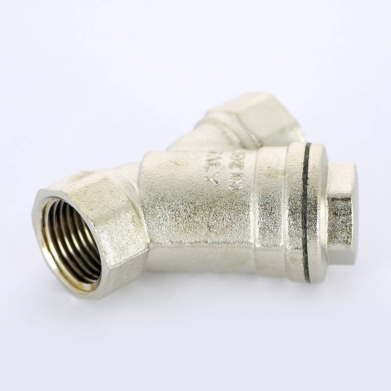 Фильтр косой Uni-Fitt ВВ 1/2 400 мкм с отверстием для пломбировки никелированный 211N2000