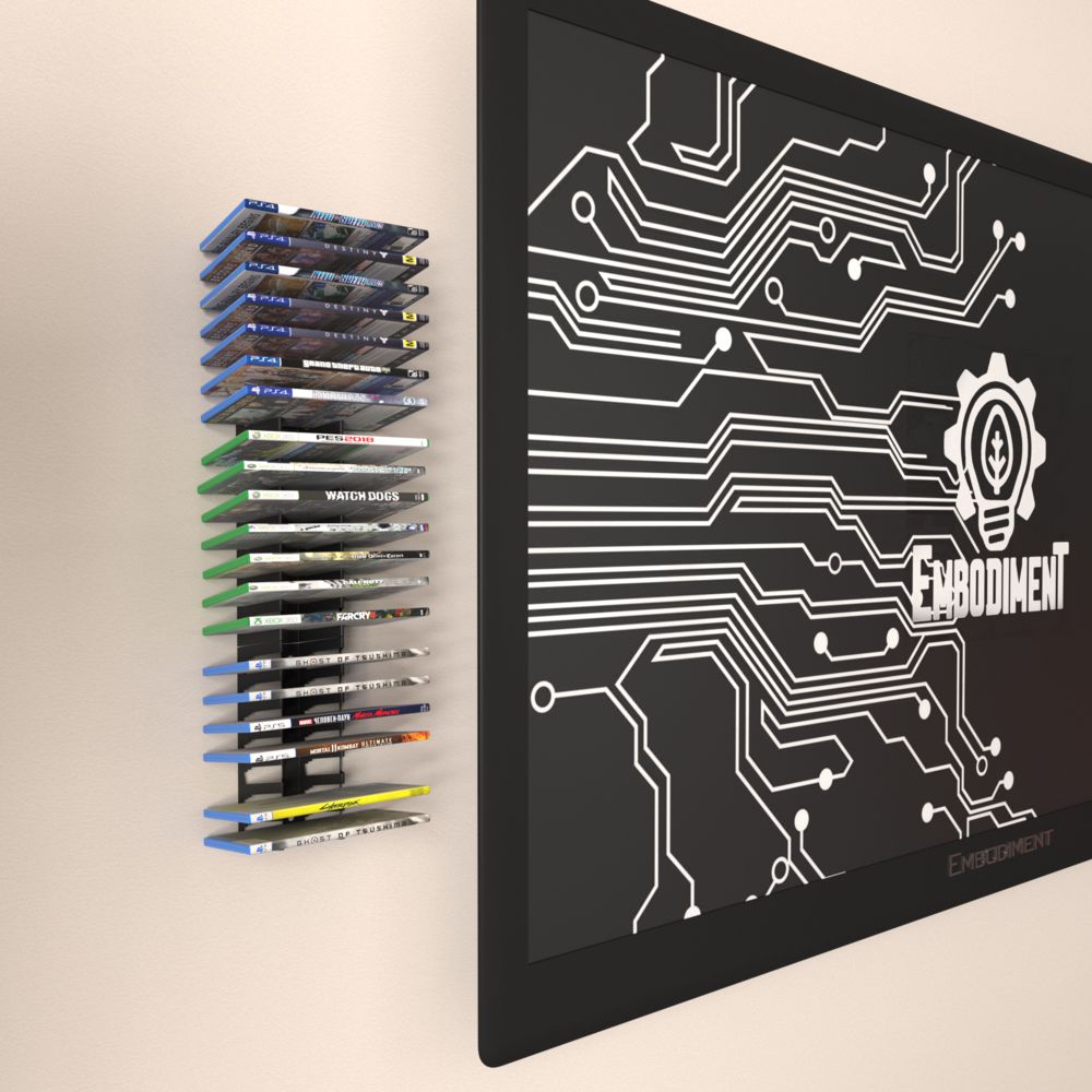 Подставка для хранения дисков Embodiment EMB-DH-W-W настенная белая EMB-DH-W-W