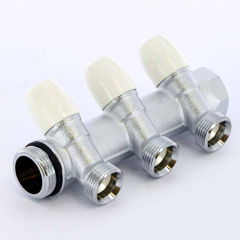 Коллектор хромированный Tiemme 1860 1 НВ 3 выхода 3/4 EK 50 мм 1860013