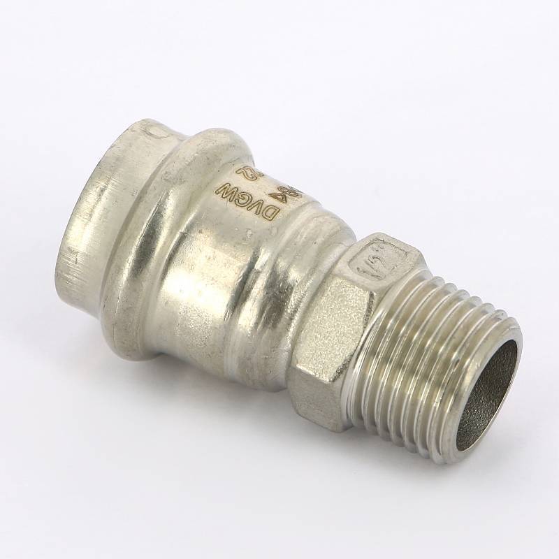 Муфта с наружной резьбой пресс IBP >B< Press Inox 22x1/2 нержавеющая сталь PS4243G0220400