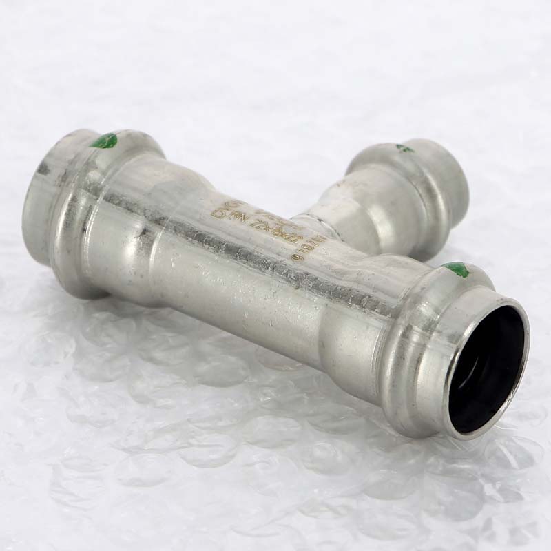 Тройник пресс Viega Sanpress Inox 22x15x22 мм нержавеющая сталь 435936