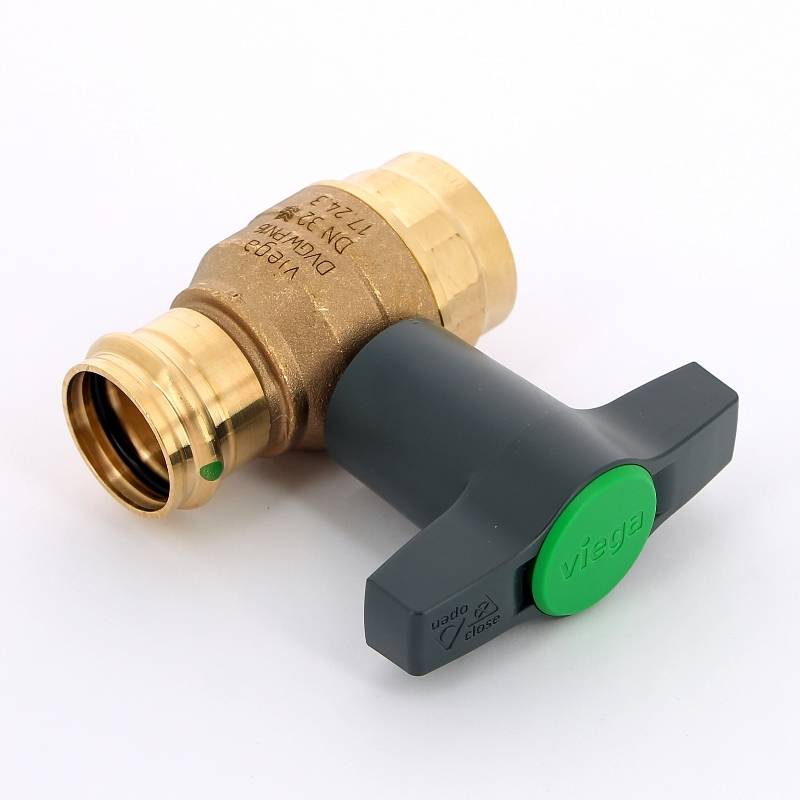 Кран шаровой пресс-В Viega Easytop 35 мм x 1 1/4 SC-Contur бронза 746797