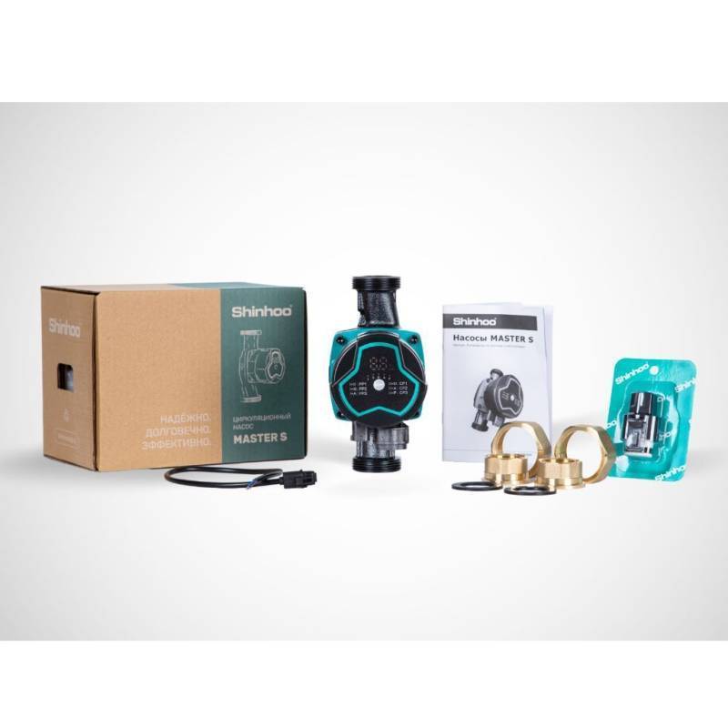 Насос циркуляционный энергосберегающий Shinhoo MASTER S 25-6 130 мм с гайками 71111001