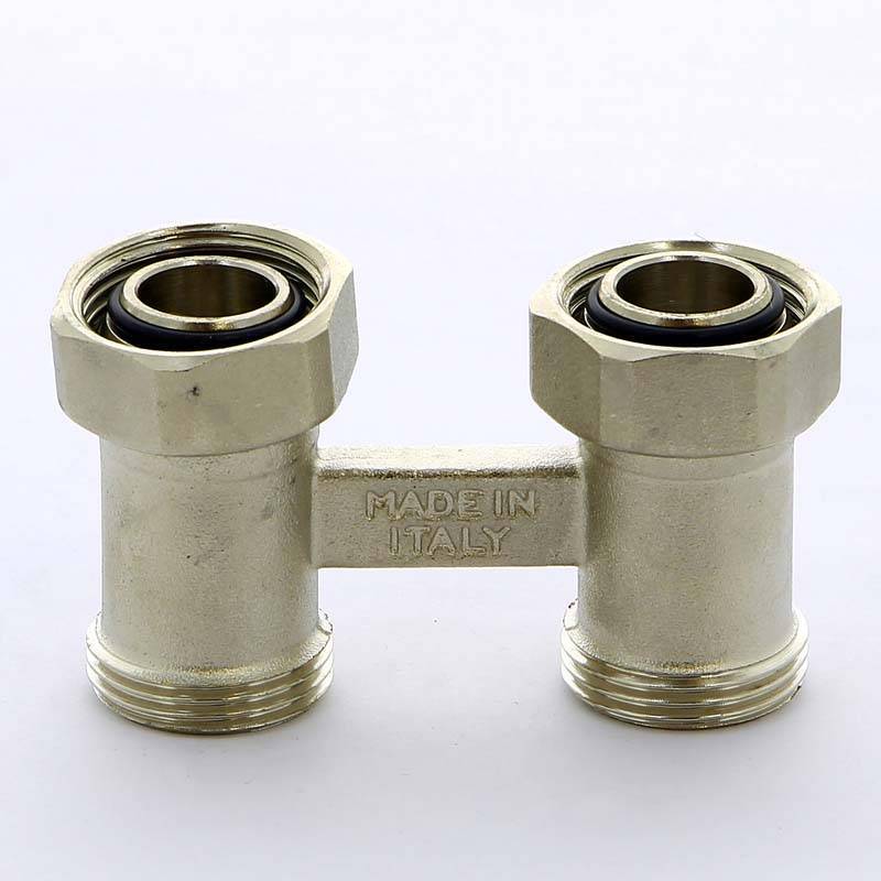 Узел радиаторный прямой Tiemme 3/4 x 3/4 x 18 со встроенными кранами 3390001