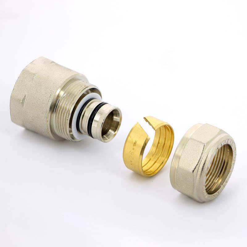 Муфта обжимная никелированная Uni-Fitt 26x1 ВР 661N8400