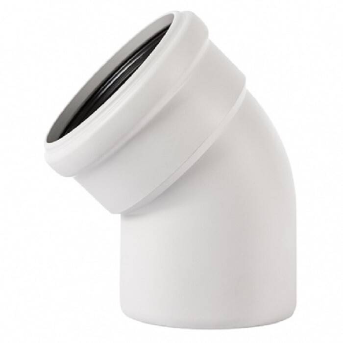 Отвод бесшумный Ostendorf Skolan Safe SKB 50 мм 45° RAL 7035 332120