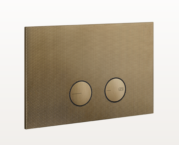 Клавиша смыва, Gessi, FLUSH PLATES, DIAMANTATO, для унитаза, шв 245-155, цвет-Deep Bronze Brushed PVD