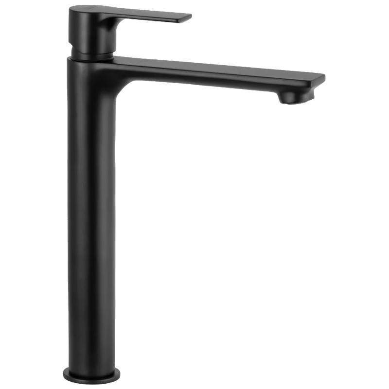 Смеситель для раковины Remer Energy высокий без донного клапана черный матовый EY11LNO