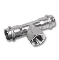 Тройник Sanha NiroPress 316L пресс-ВР 42x1/2x42 мм 69130G4212423