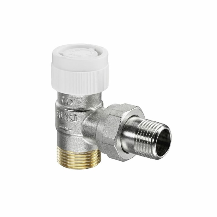 Вентиль термостатический Oventrop AV 9 угловой DN 15 3/4x1/2 НР EK никелированный 1183747