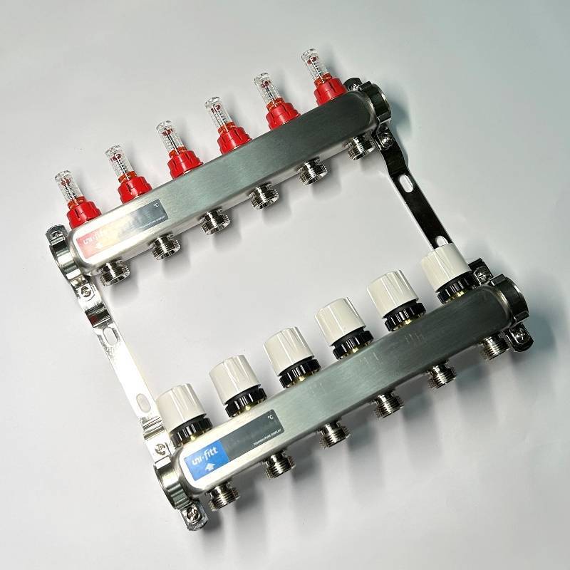 Коллекторная группа WATTS HKV 1 x 6 выходов 3/4 EK с расходомерами из нержавеющей стали 450W4306