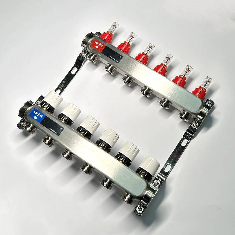 Коллекторная группа WATTS HKV 1 x 6 выходов 3/4 EK с расходомерами из нержавеющей стали 450W4306