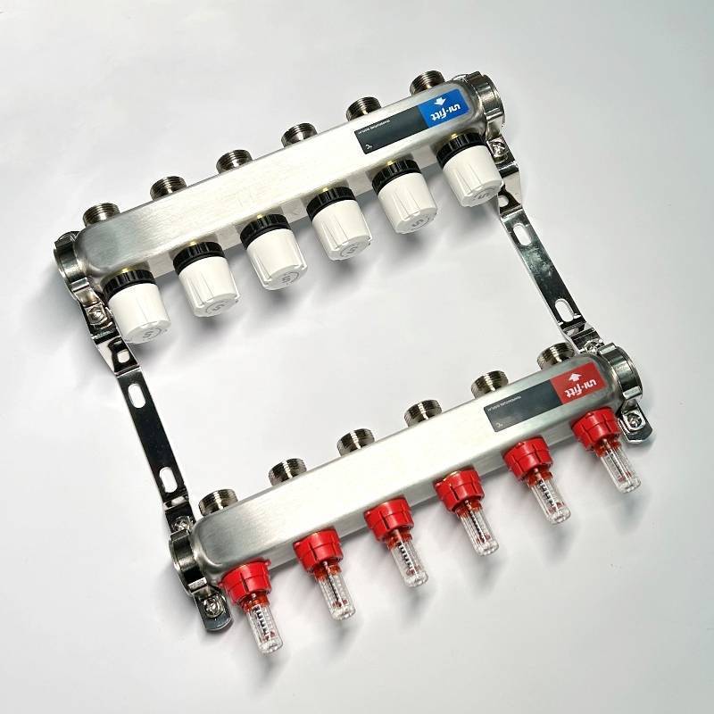 Коллекторная группа WATTS HKV 1 x 6 выходов 3/4 EK с расходомерами из нержавеющей стали 450W4306