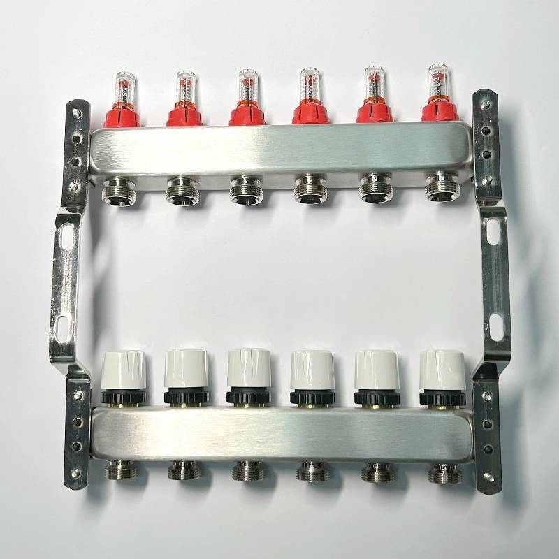 Коллекторная группа WATTS HKV 1 x 6 выходов 3/4 EK с расходомерами из нержавеющей стали 450W4306