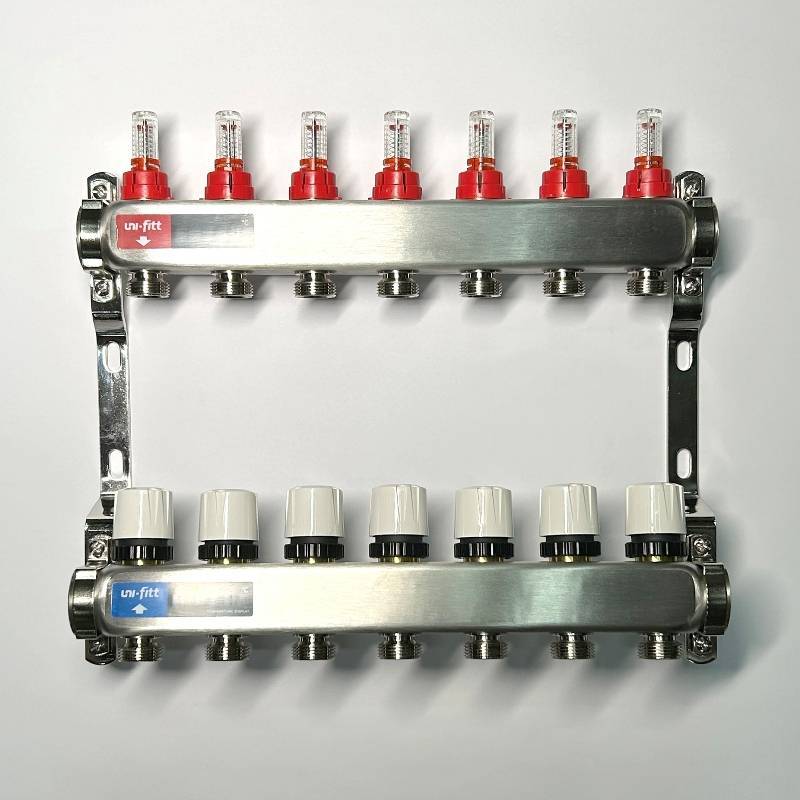 Коллекторная группа WATTS HKV 1 x 7 выходов 3/4 EK с расходомерами из нержавеющей стали 450W4307