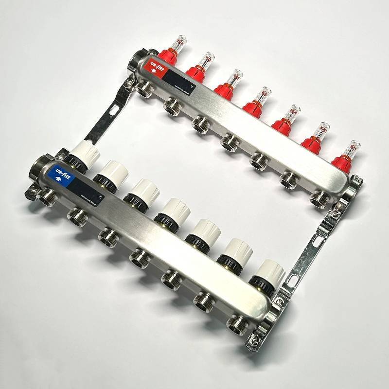 Коллекторная группа WATTS HKV 1 x 7 выходов 3/4 EK с расходомерами из нержавеющей стали 450W4307