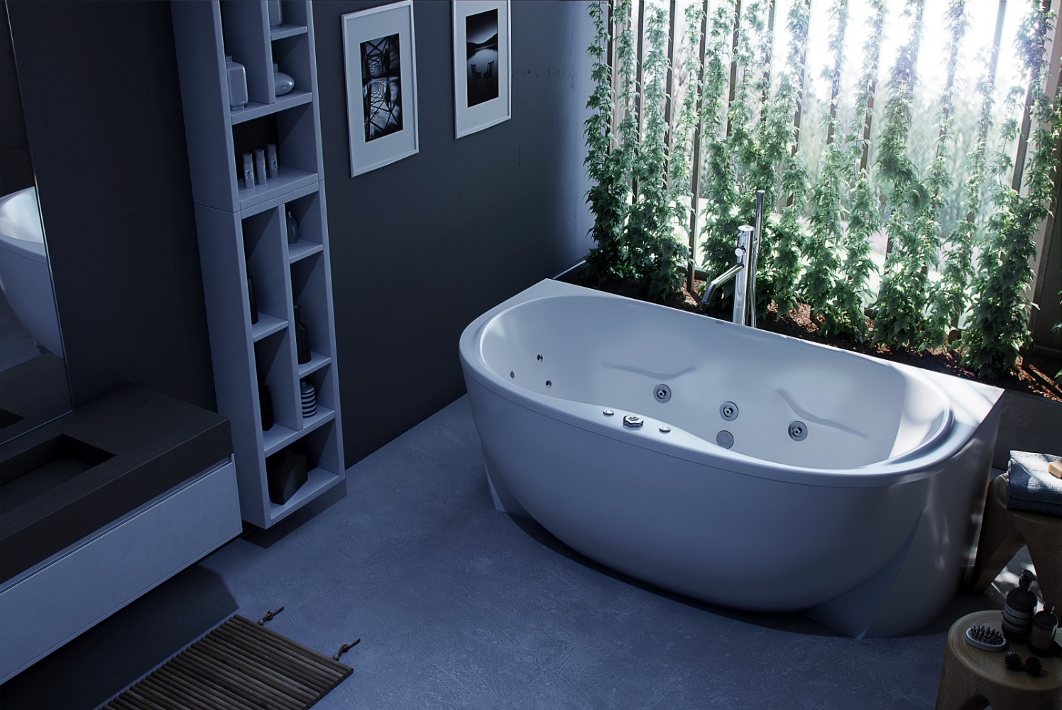 Ванна акриловая 1Marka Melissa 180x80 см с фронтальным и боковыми экранами MEL180-0000011