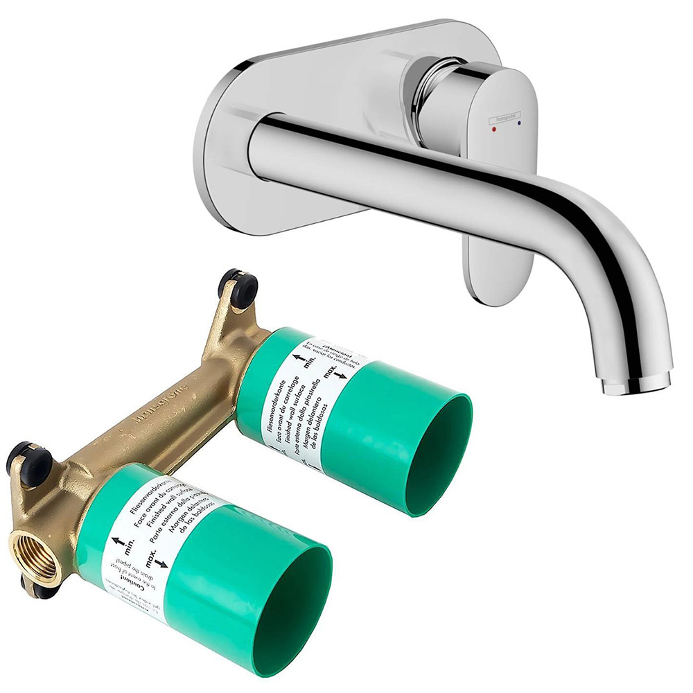 Смеситель для раковины Hansgrohe Vernis Blend настенный комплект 71576000/13622180