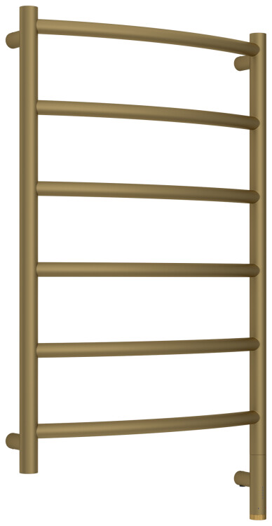 Полотенцесушитель электрический Сунержа Галант 3.1 800x500 мм МЭМ нижнее справа матовое золото 032-6001-8050