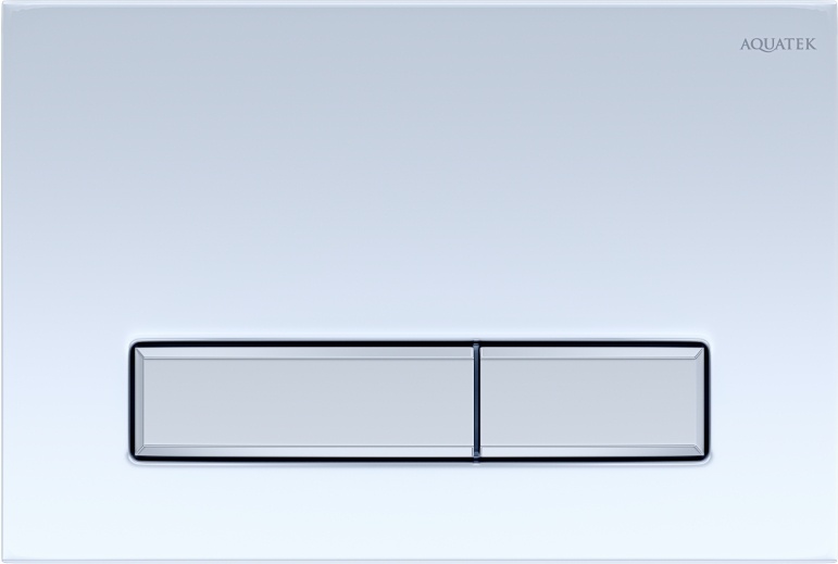Панель смыва KDI Slim 009A-1 белая глянец прямоугольная клавиша никель KDI-0000022