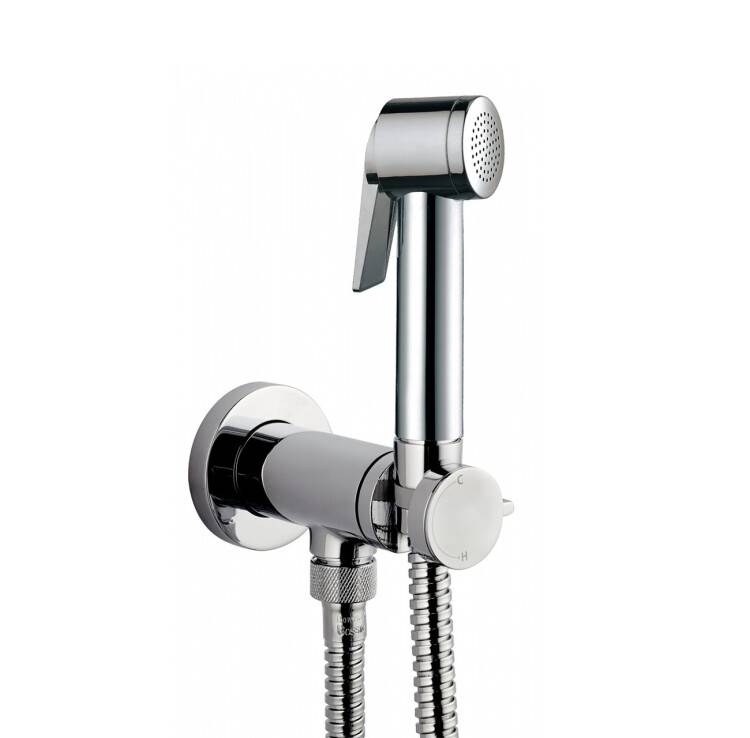 Гигиенический душ Bossini Paloma Flat со шлангом и держателем хром E37011B030