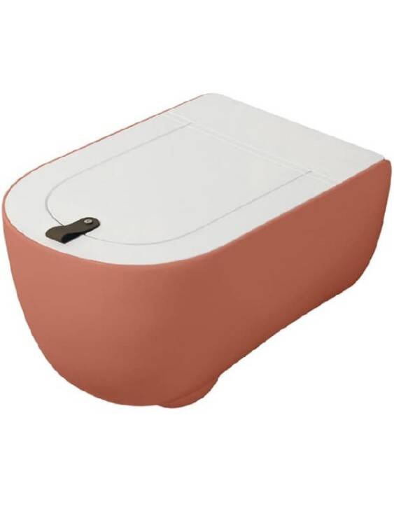 Унитаз подвесной Artceram The One безободковый 360x520x370 мм Rosa Corallo THV0011400