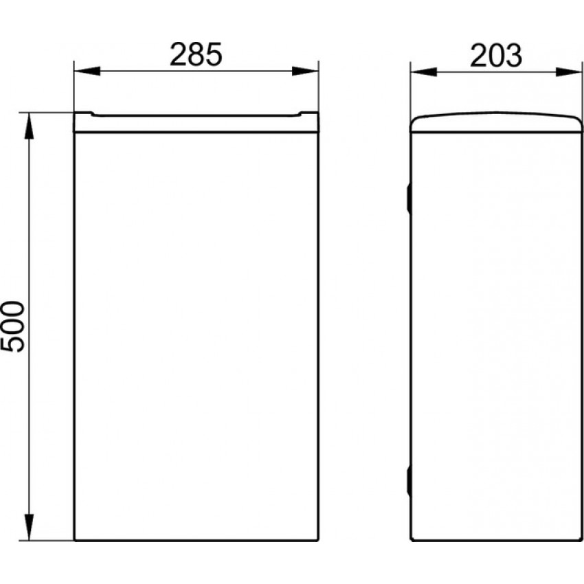 Ведро для мусора настенное KEUCO Edition Moll 25 л антрацит хром 12788010001