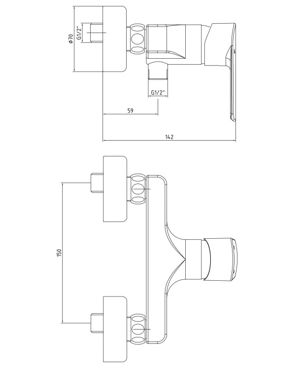 Смеситель для душа TOPAZ Lia 102154088EX