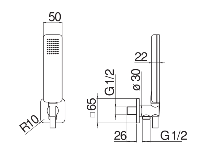 Душевой набор с шланговым подсоединением Nobili AD146/31CR хром