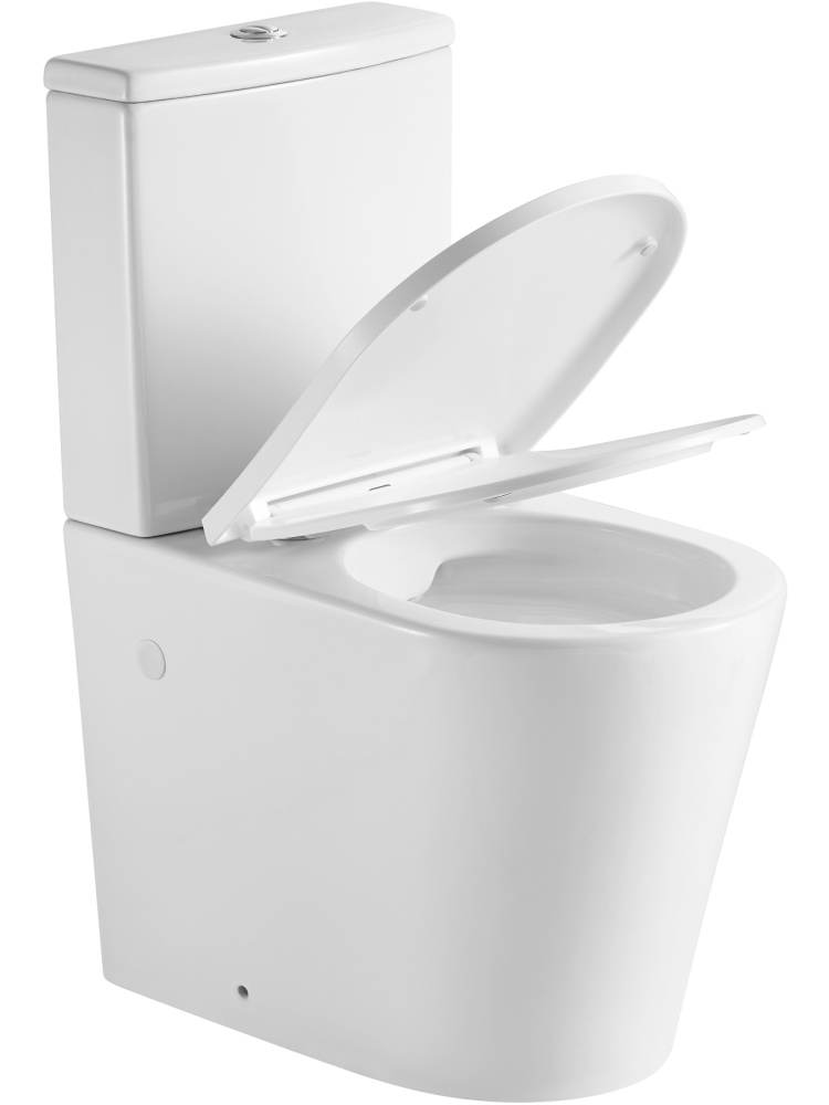 Унитаз напольный безободковый Aquanet Oberon Tornado с бачком 600x365x810 мм горизонтальный выпуск AQ1273ST-00