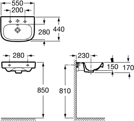 Раковина Roca Debba 550х440 мм 32799500Y