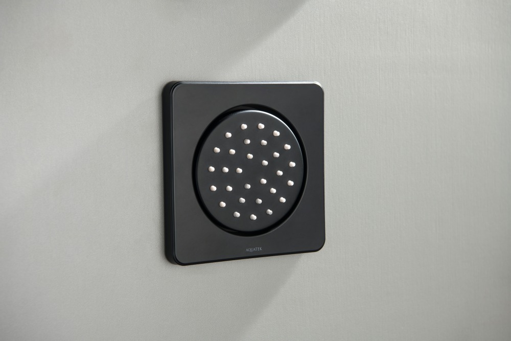 Форсунка боковая Aquanet 130x130 мм матовый черный AQ2099MB