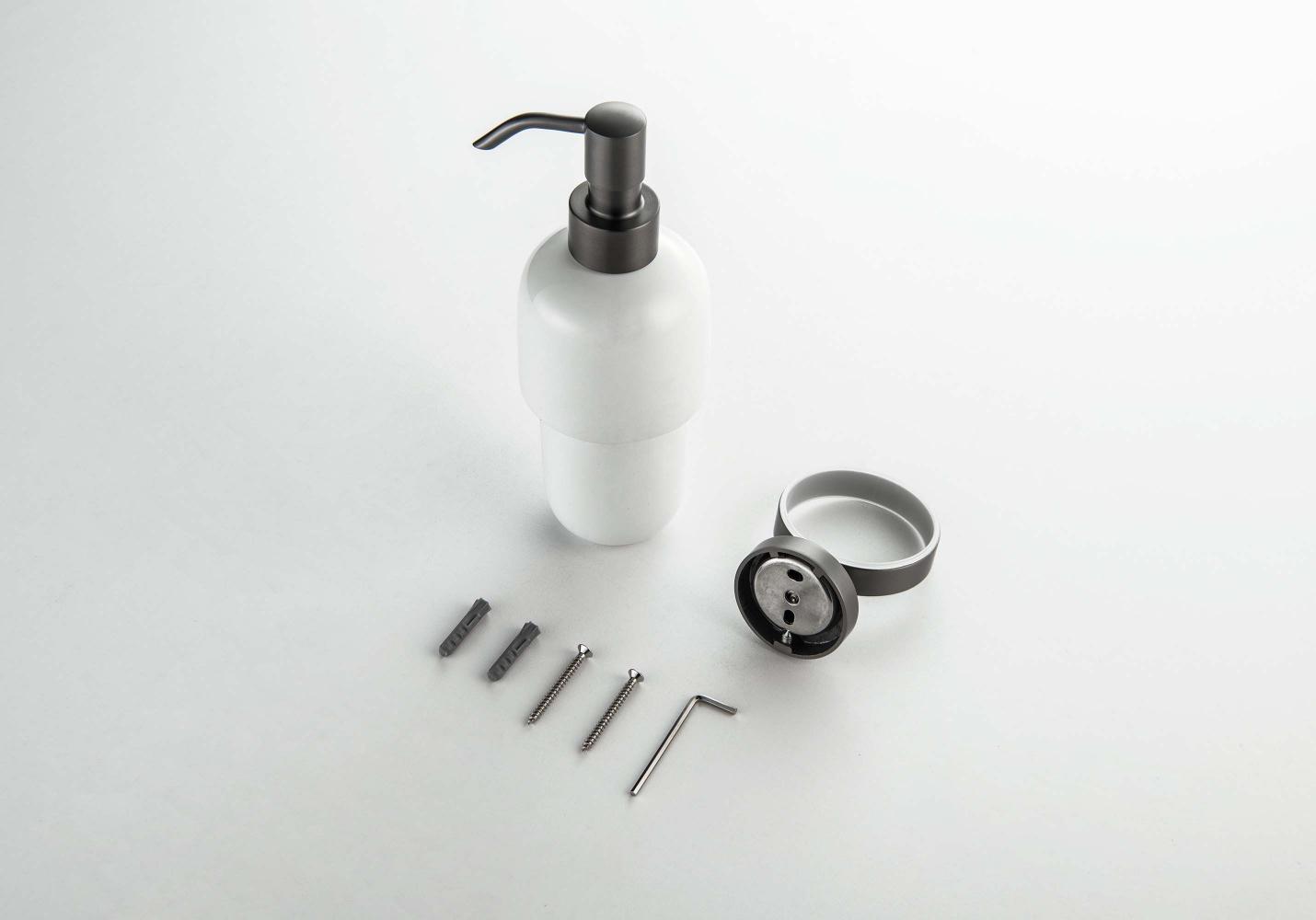 Дозатор для жидкого мыла Aquatek БЕТТА оружейная сталь AQ4605BGM