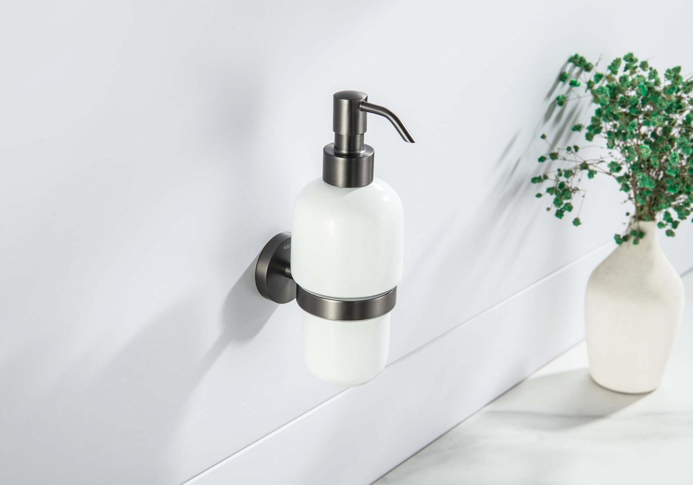 Дозатор для жидкого мыла Aquatek БЕТТА оружейная сталь AQ4605BGM