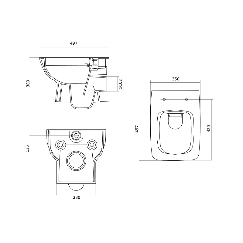 Комплект инсталляция с подвесным унитазом Santek Нео Rimless белая панель 1.WH50.1.758