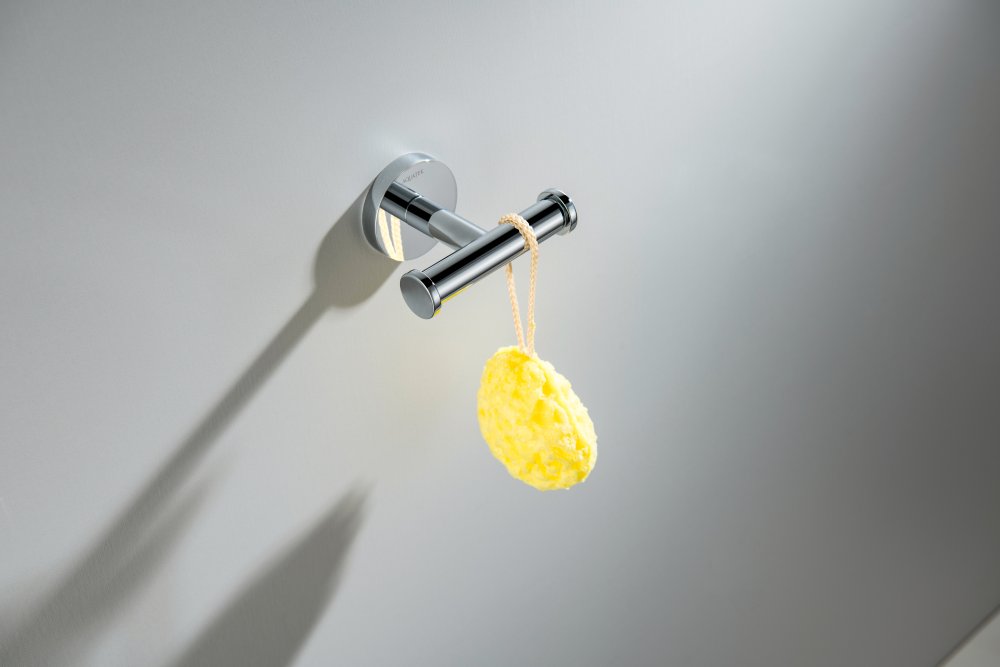 Крючок двойной Aquanet Оберон хром AQ4202CR