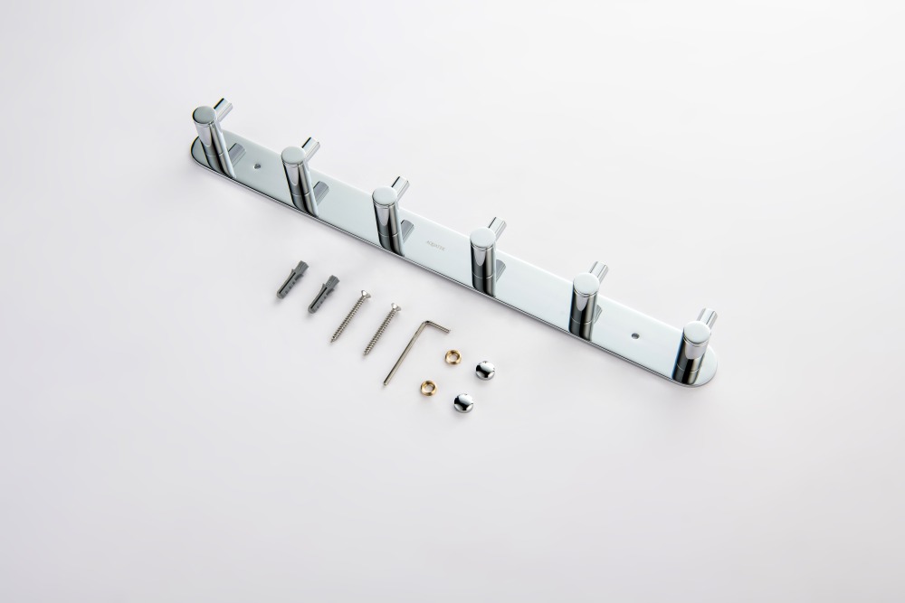 Планка с 6 крючками Aquanet Europa хром AQ4124CR