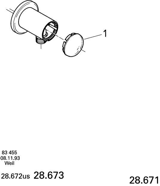 Шланговое подсоединение GROHE Relexa хром 28671000