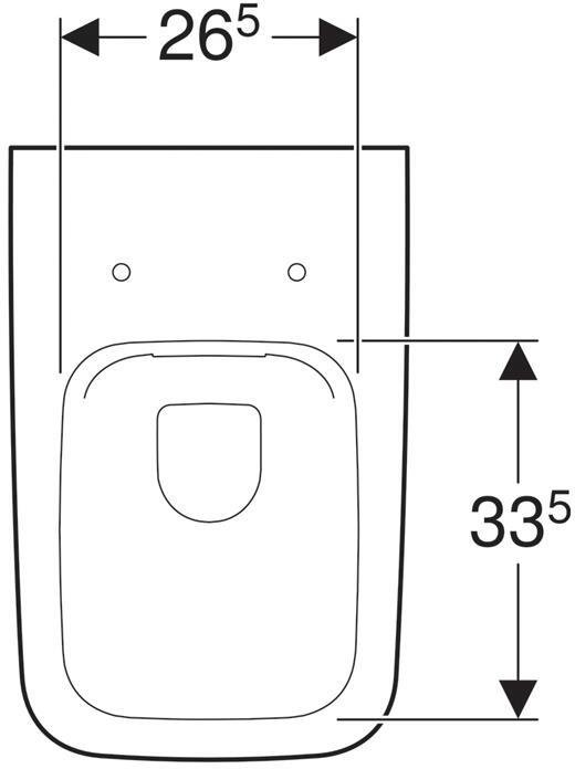 Унитаз подвесной Geberit iCon Square Rimfree 540 мм 201950000