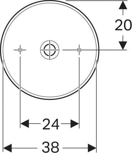 Раковина накладная Geberit VariForm круглая D 40 см без перелива 500.768.01.2