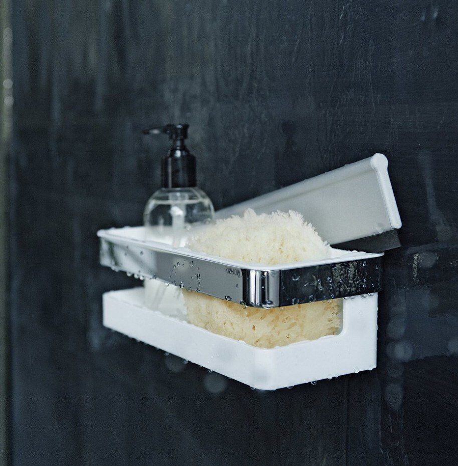 Корзинка для душа со стеклоочистителем KEUCO Edition Moll белая хром 12759010000