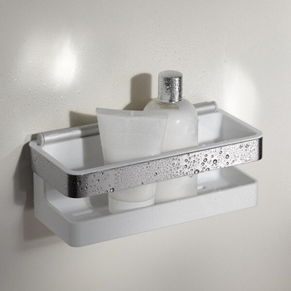 Корзинка для душа со стеклоочистителем KEUCO Edition Moll белая хром 12759010000