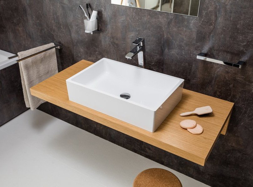 Смеситель для умывальника RAVAK 10° TD 015.00 высокий 333 мм без донного клапана X070091